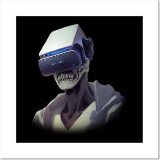 Undead in virtual reality helmet Posters and Art